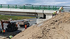 Dostavba dálnice D4 mezi Pískem a Píbramí (22. srpna 2024)