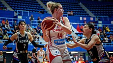 �eská pivotka Julia Reisingerová pod tlakem korejské defenzivy