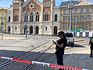 Podezel kufr ped Velkou synagogou v Plzni zpsobil velk policejn manvry....