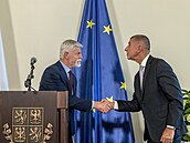 Briefing po setkání prezidenta Petra Pavla s premiérem Petrem Fialou (ODS) a...