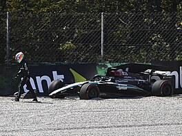 Kimi Antonelli havaroval v Monze.