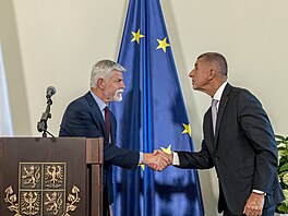 Briefing po setkání prezidenta Petra Pavla s premiérem Petrem Fialou (ODS) a...