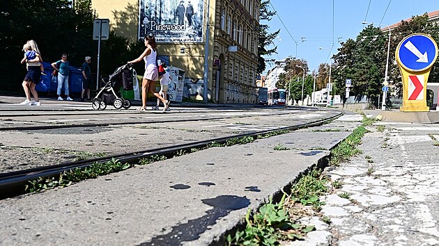 Ulice doln v centru Brna je ve patnm stavu. Od z ji ek rozshl rekonstrukce. (30. srpna 2024)