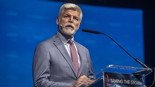 Prezident Petr Pavel promluvil na konferenci Globsec v Praze. (30. srpna 2024)