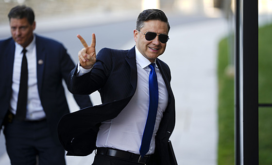 Lídr kanadské Konzervativní strany Pierre Poilievre (19. ervna 2024)