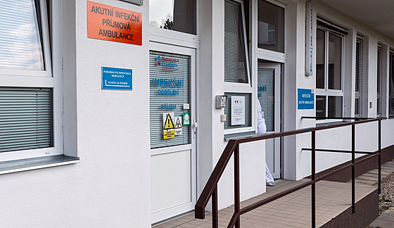 Jeden ze vchod do infekního oddlení prostjovské nemocnice.