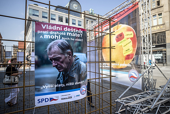 Zábor SPD pro volební videoklip na Václavském nám�stí 5. zá�í 2024