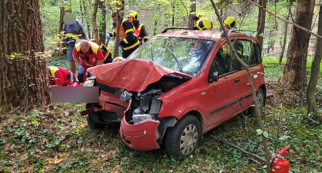 Senioři na Opavsku narazili autem do stromu. Žena nepřežila