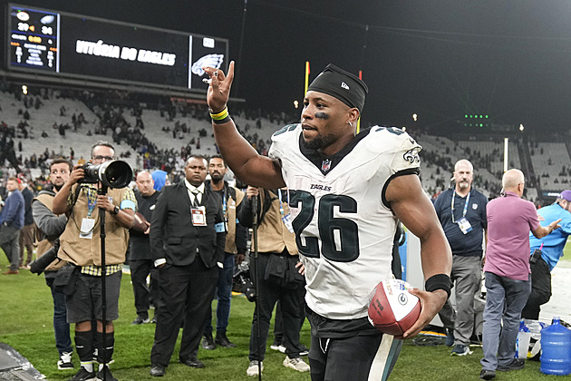 Při premiéře NFL v Jižní Americe zazářil Barkley třemi touchdowny