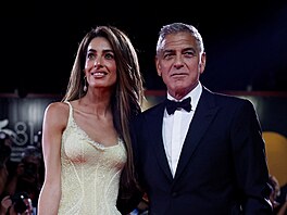 Amal Clooney a George Clooney v Benátkách (1. záí 2024)