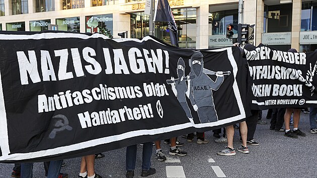 Demonstrace proti krajn pravicov AfD v Hamburku (1. z 2024)