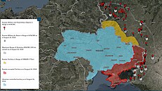 Mapa potenciálních cíl raket ATACMS na území Ruska na map ISW