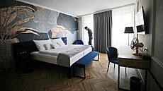 Deluxe pokoje � na snímku Deluxe Blue � v novém jihlavském Hotelu Savorsky...