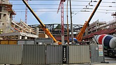 Pi stavb Horácké multifunkní arény v Jihlav zemel zahraniní dlník....