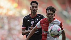 Slávistický útoník Mojmír Chytil v utkání proti Pardubicím