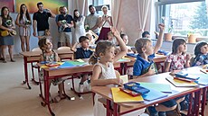 Vítání prv�á�k� ve waldorfské základní �kole Jasan ve Zlín� (zá�í 2024)