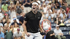 Radost Taylora Fritze po výh�e nad Casperem Ruudem.