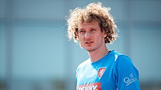 Zálo�ník Alex Král na tréninku národního týmu.