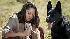 Judit Pechá�ek p�i natá�ení filmu Wirbel