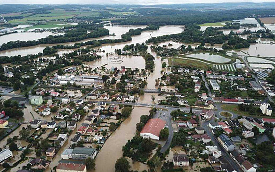 Zaplavené m�sto Litovel. (16. zá�í 2024)