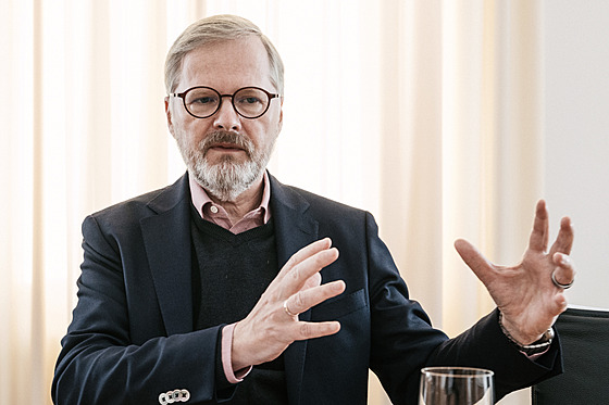 Premiér Petr Fiala. (17. záí 2024)