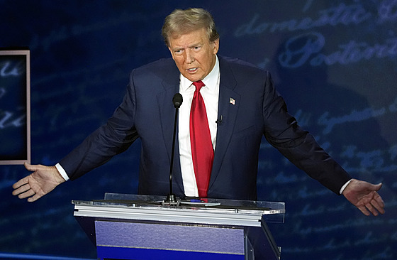 Donald Trump bhem televizní debaty na ABC News (11. záí 2024)
