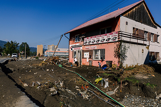 Jeseník po povodních. (17. zá�í 2024)