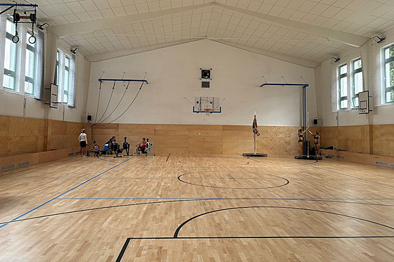 Zmodernizovaná tlocvina roudnického gymnázia.