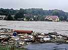 Mikulovice el nsledkm niiv povodn. eka Bl se tu rozlila, msty si...