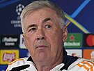 Carlo Ancelotii, trenér Realu Madrid, na tiskové konferenci p�ed startem Ligy...