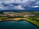 Leteck pohled na obec Troubky v Olomouckm kraji, kterou velmi zpustoily...