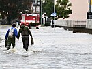 Zaplaven msto Litovel na Olomoucku. (16. z 2024)