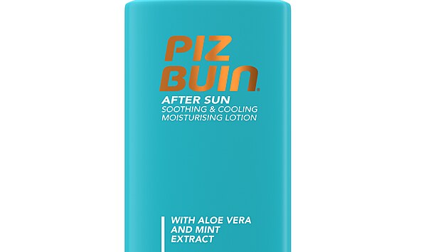 Piz Buin, zklid�uj�c� a chladiv� hydrata�n� ml�ko po opalov�n� s aloe vera, mentolov�m extraktem a vitaminem E, cena 540 K�