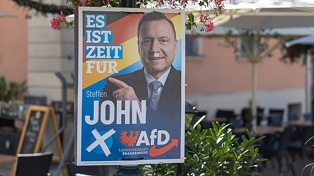 Volební plakát u p�íle�itosti zemských voleb v Braniborsku (15. zá�í 2024)