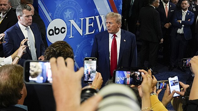Donald Trump kr�tce po televizn� debat� na ABC News (11. z��� 2024)