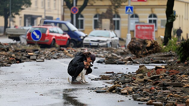 N�sledky povodn� v Jesen�ku. (16. z��� 2024)