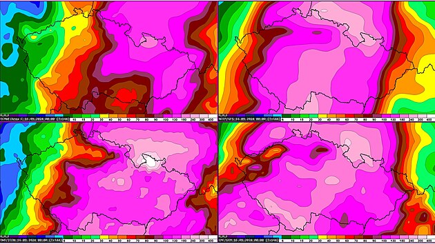 Meteorologov zveejnili rzn pedpovdn modely o monm ptenm (13. z) hrnu srek. (12. z 2024)