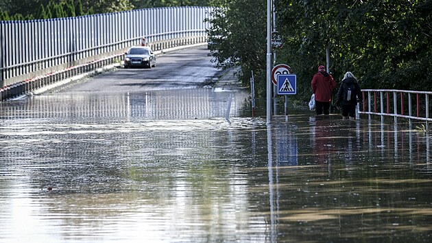 Zaplaven ulice v Opav. (15. z 2024)