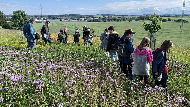 Kvetouc� lokalitu plnou �ivota nav�t�vuj� krom� �mel�k� a dal�� fauny i mlad� ochr�nci p��rody z �SOP Poli�ka. 
