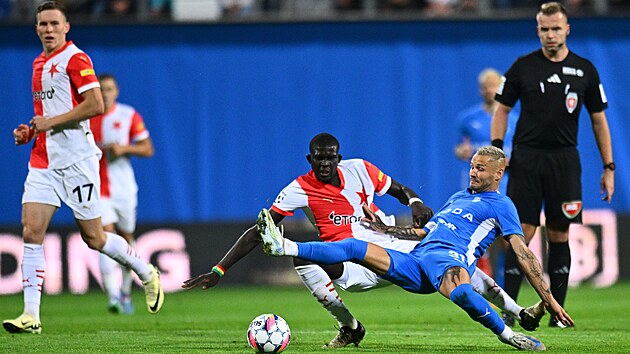 Momentka z utk�n� Mlad� Boleslavi se Slavi�.