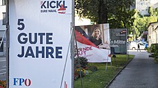 P�edvolební plakáty ve Voralrbersku (18. zá�í 2024)
