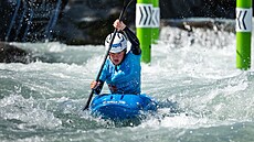 Tereza Kneblová b�hem kajak krosu v v Ivree.