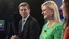 V po�adu Krajský DUEL Rozst�el za St�edo�eský kraj jsou hosty (zleva) Jan...