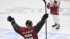 Aaron Irving ze Sparty slaví vstelenou branku proti Tinci.