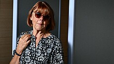 Gis&#232;le Pelicotová pijídí na jednání soudu v Avignonu na jihu Francie....