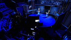 Donald Trump a Kamala Harrisová b�hem televizní debaty na ABC News (11. zá�í...