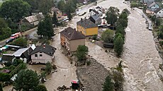 Následky povodní v Jeseníku. (15. zá�í 2024)