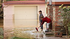 Velmi dramatická povodová situace postihla Krnov na soutoku ek Opava a...