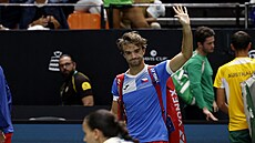 Tomá Machá skreoval kvli zranní utkání skupiny Davis Cupu ve Valencii...