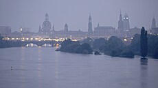 Stoupající hladina Labe v Drá��anech (17. zá�í 2024)